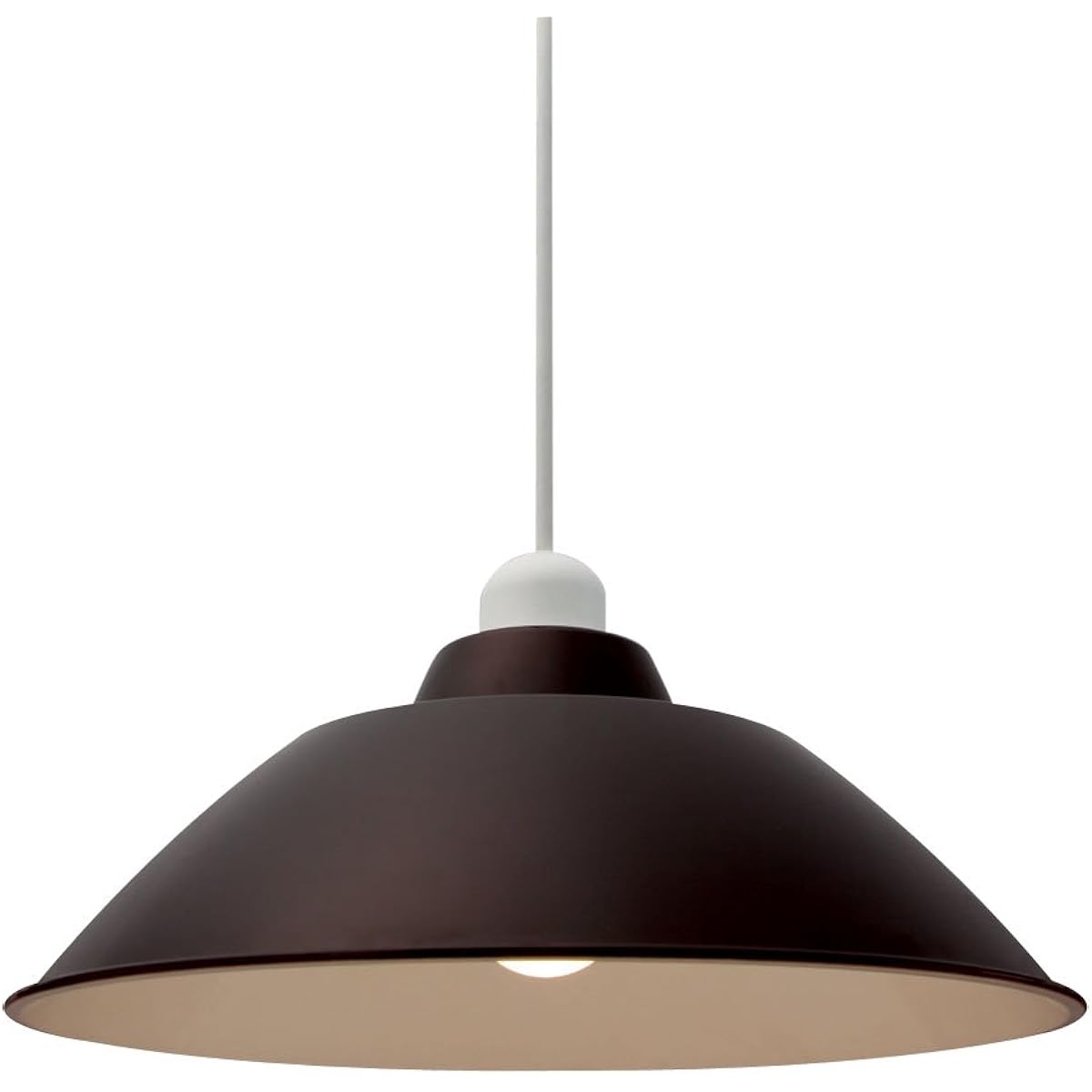 Iris Ohyama LED Pendant Light LED Bulb Set Gammel Plas Enamel Style M Size Brown PL8L-E26PE1-T