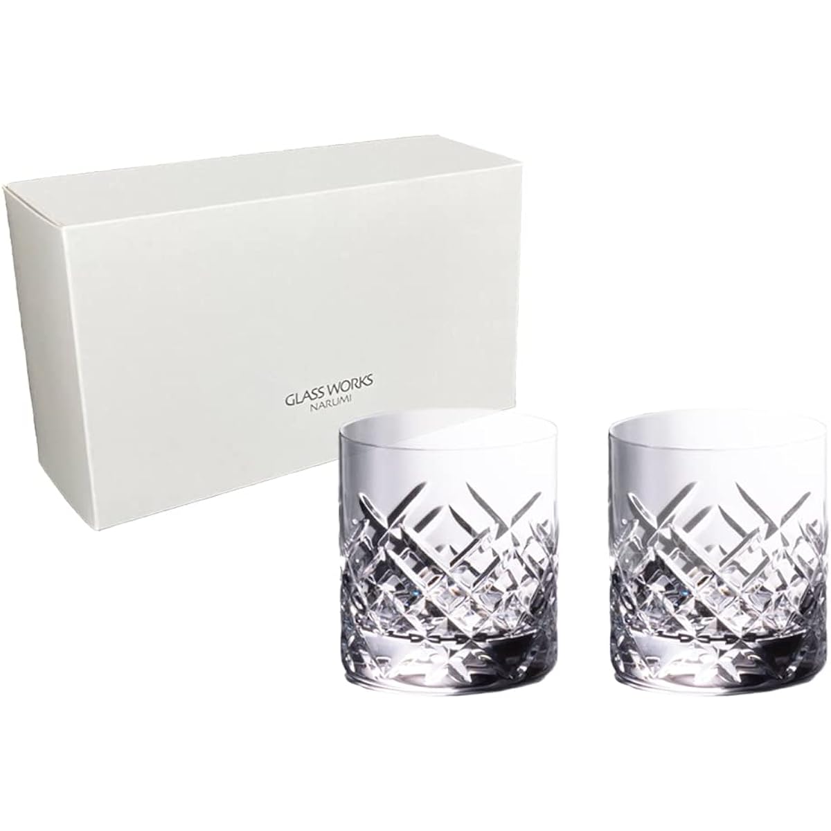 NARUMI Rock Glass Pair Glass Glass Works Plays 310cc Clear Whiskey Glass Old Glass Crystal Respect for the Aged Day Present Gift Box Included GW4165-42770A