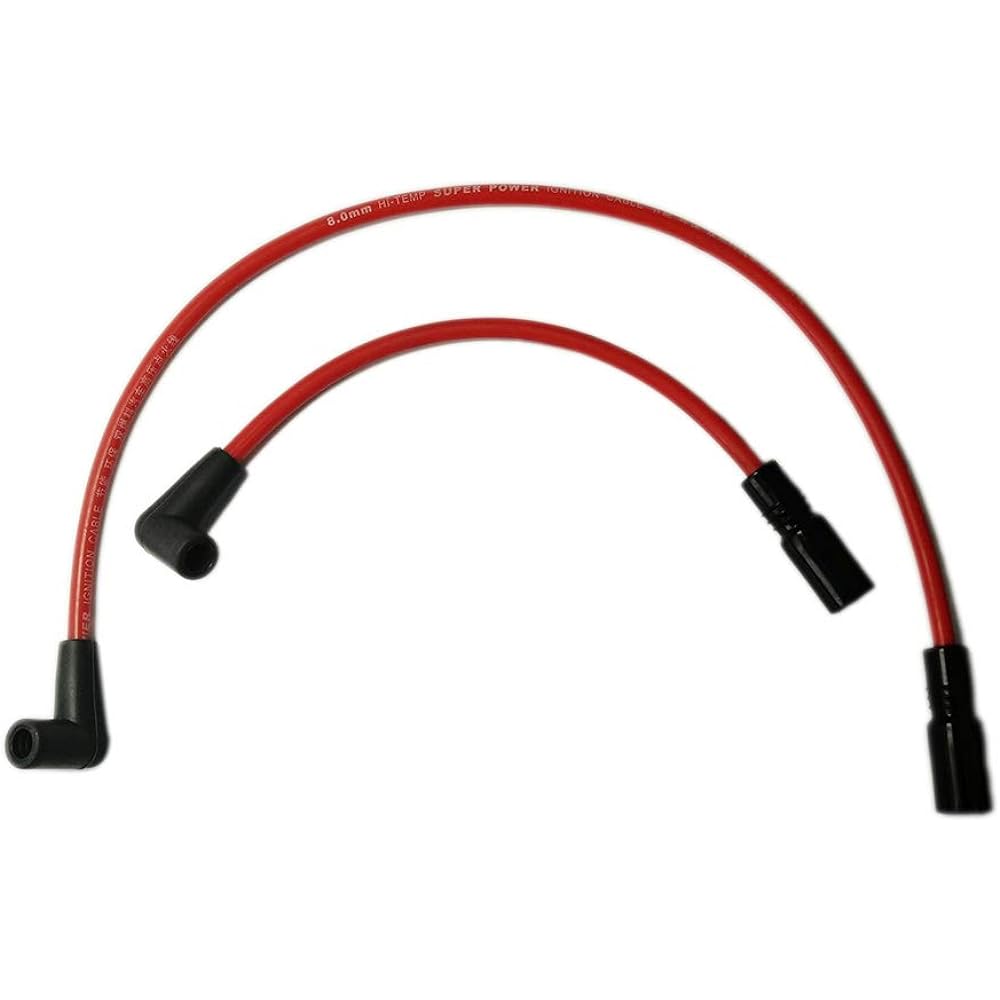 10.4mm 10mm Red Spark Plug Wire Harley Davidson Big Twin 99-19 FXD Dyna Softail