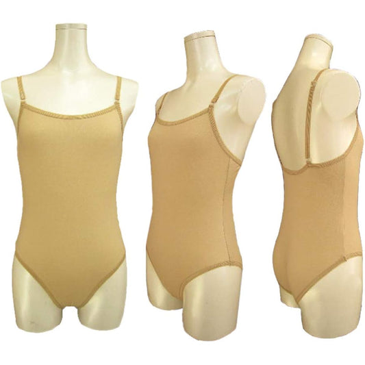 Body innerwear for leotards, made in Japan, halfbeak, cotton material, body foundation, beige [sci006] (with chest pocket, JS (height 100-120cm))