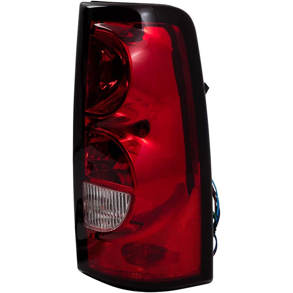 BROCK replacement passenger seat tail light lens bulb and wiring harness 2004-2007 Silvalard Fleet side pickup truck 19169005