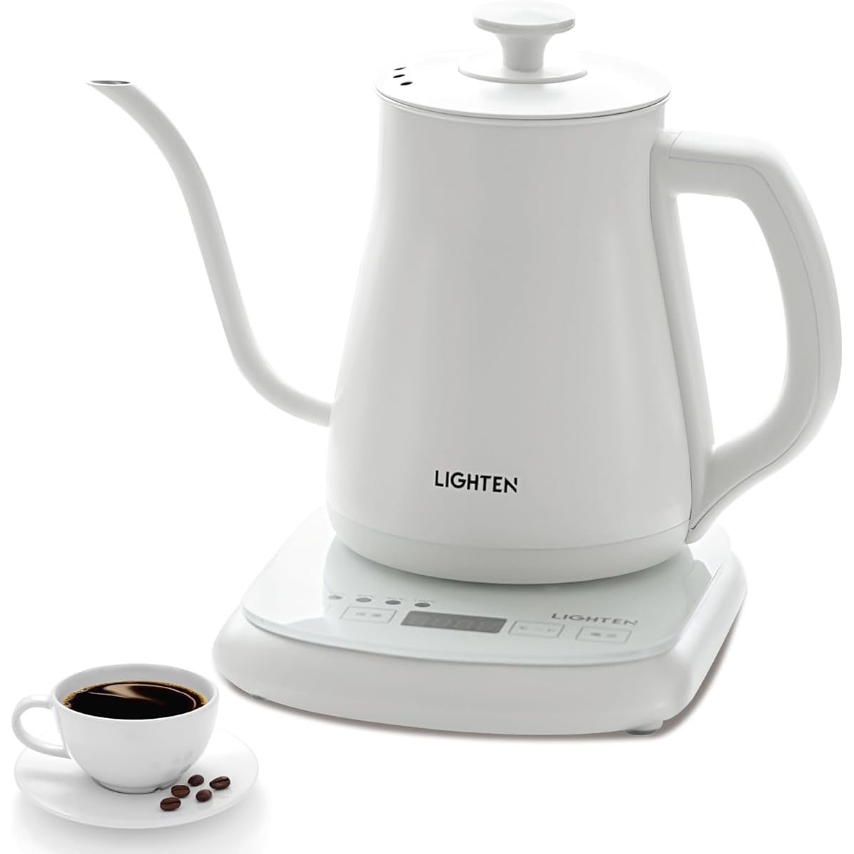Electric Kettle, Coffee, Temperature Adjustment, Heat Retention Kettle, Coffee Pot, Gooseneck, Electric Pot, Drip Kettle, Water Boiler, Stainless Steel, Slim Nozzle, Narrow Mouth, Hand Drip, Stylish, Tea, Tea Gift, Drip Pot, Celebration Gift [hidemasa] (