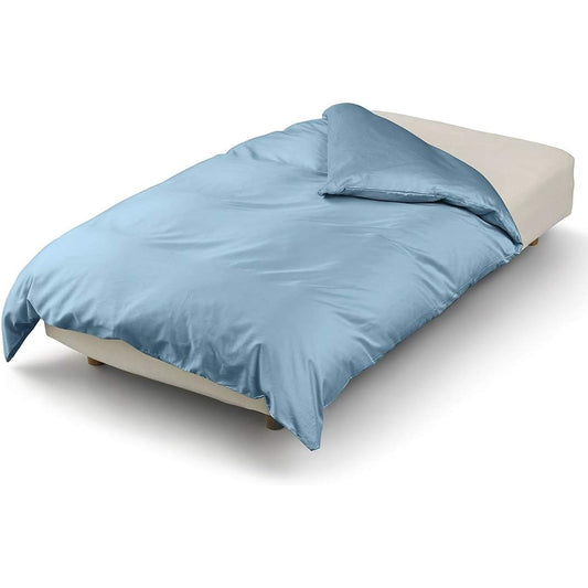 offtime Duvet Cover Extra Long Cotton Satin Blue Single 150 x 210cm High Quality Cotton Silky Touch All Seasons AJ003KS