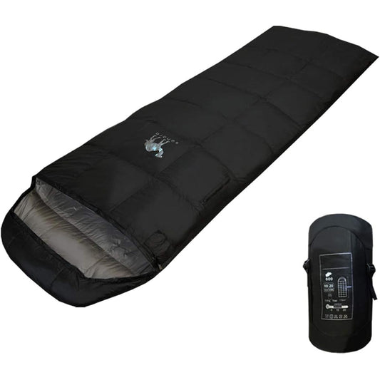 [sahara] Sleeping bag, down sleeping bag, envelope type, compact, antibacterial specification, minimum operating temperature -5℃ (black)