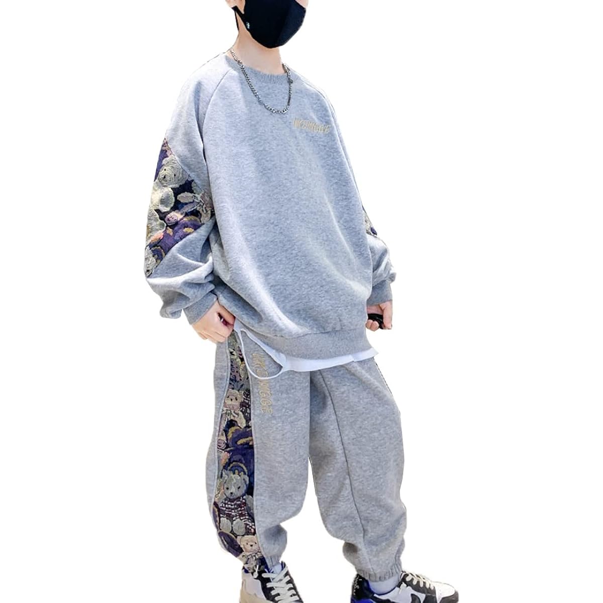 [Mouhokyo] Jersey, Boys' Top and Bottom Set, Children's Clothes, Setup, Sweatshirts, Boys' Sportswear, Spring/Autumn, Sportswear, Casual, Long Sleeve, Junior Clothes, Everyday Wear, Going to Kindergarten, School, 120-170cm