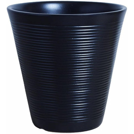 Plus Garden Flower Pot Cover for Crane Planter No. 10 Φ400mm No Bottom Hole Black Shigaraki Ware 295-02