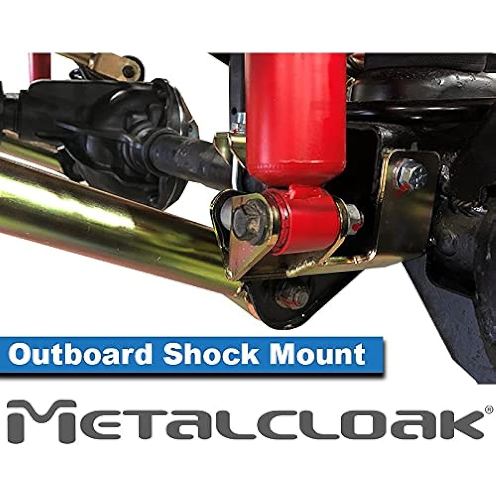 METALCLOAK Rower Front Shock Mount Spacer Relocation Kit for Jeep Wrangler JK
