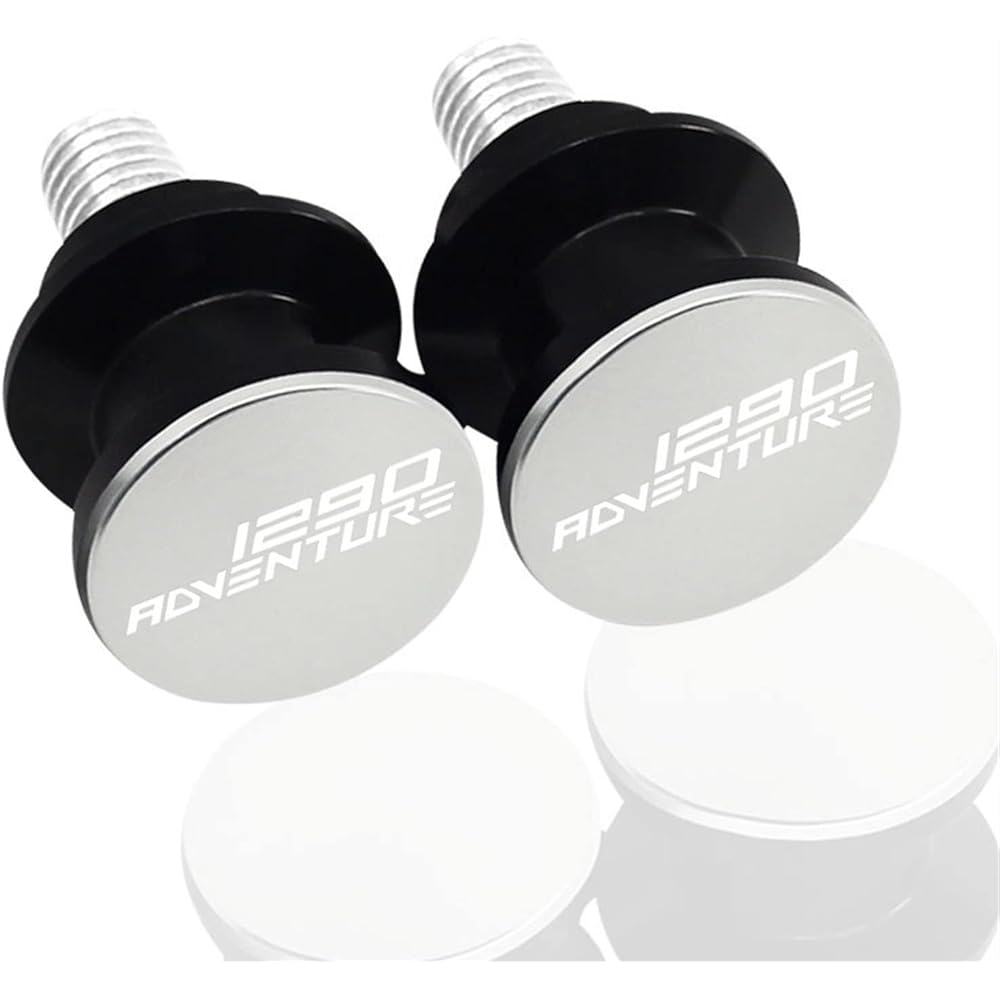 DOOREX 10mm Motorcycle CNC Aluminum Swingarm Spool Slider Stand Screw 1290 Adventure 1290 Super Adventure ADV 2015-2021 2019 2020 Swingarm Slider Spool (Size : Silver)