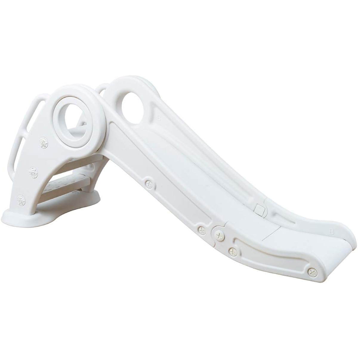 Nebio Finebaby Long & gentle slope folding slide with handrail, with non-slip rubber, compact, baby, kids, children's slide, indoor slide