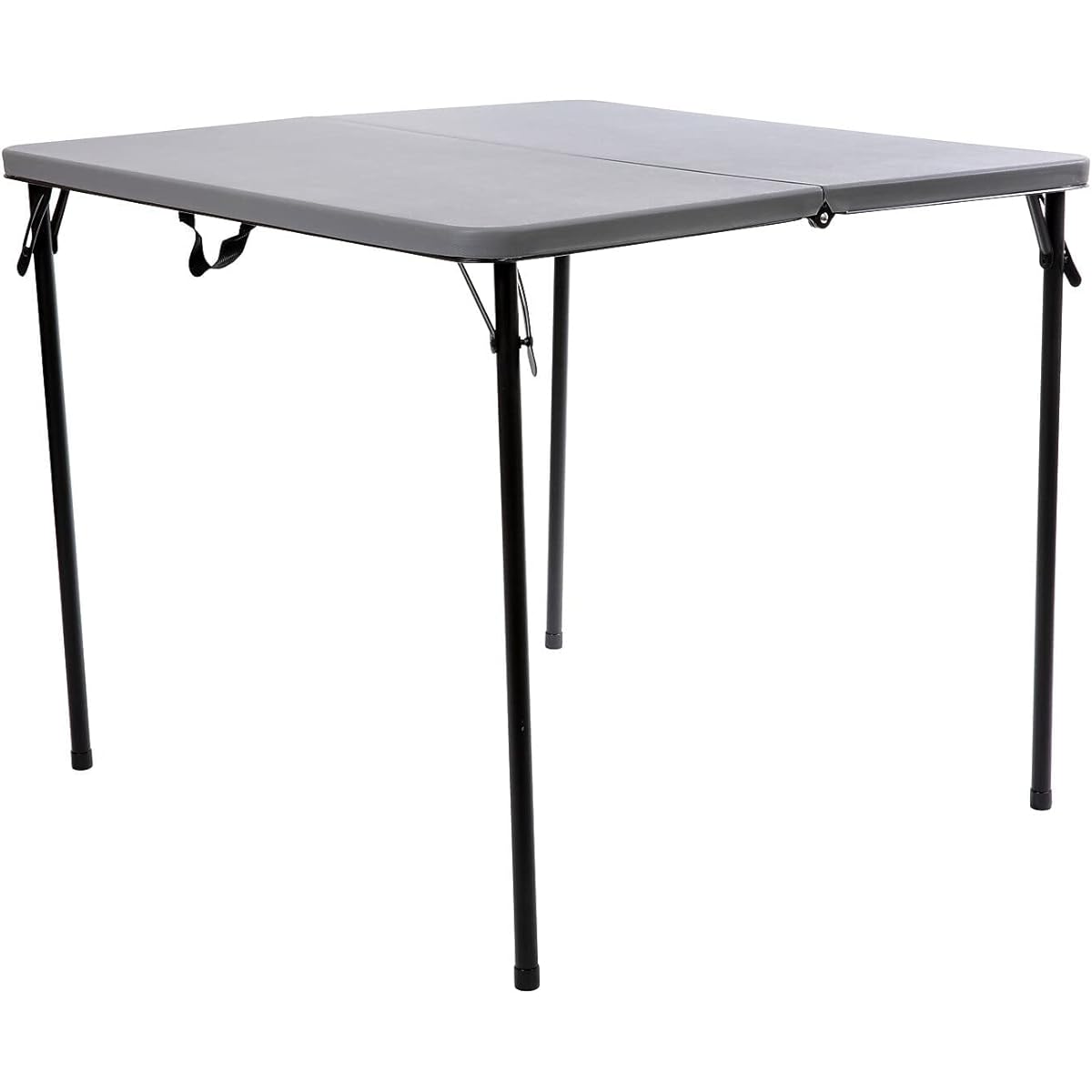 Flash Furniture Dunham Folding Table Gray Plastic 86cm Square Bifold with Carry Handle [Regular Japanese Import]