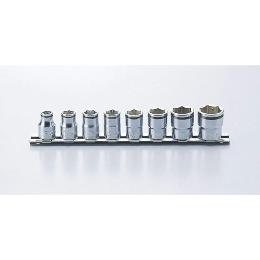 Yamashita Industrial Research Institute Koken 3/8 (9.5mm) SQ. Nut grip socket rail set 8 pieces RS3450M/8
