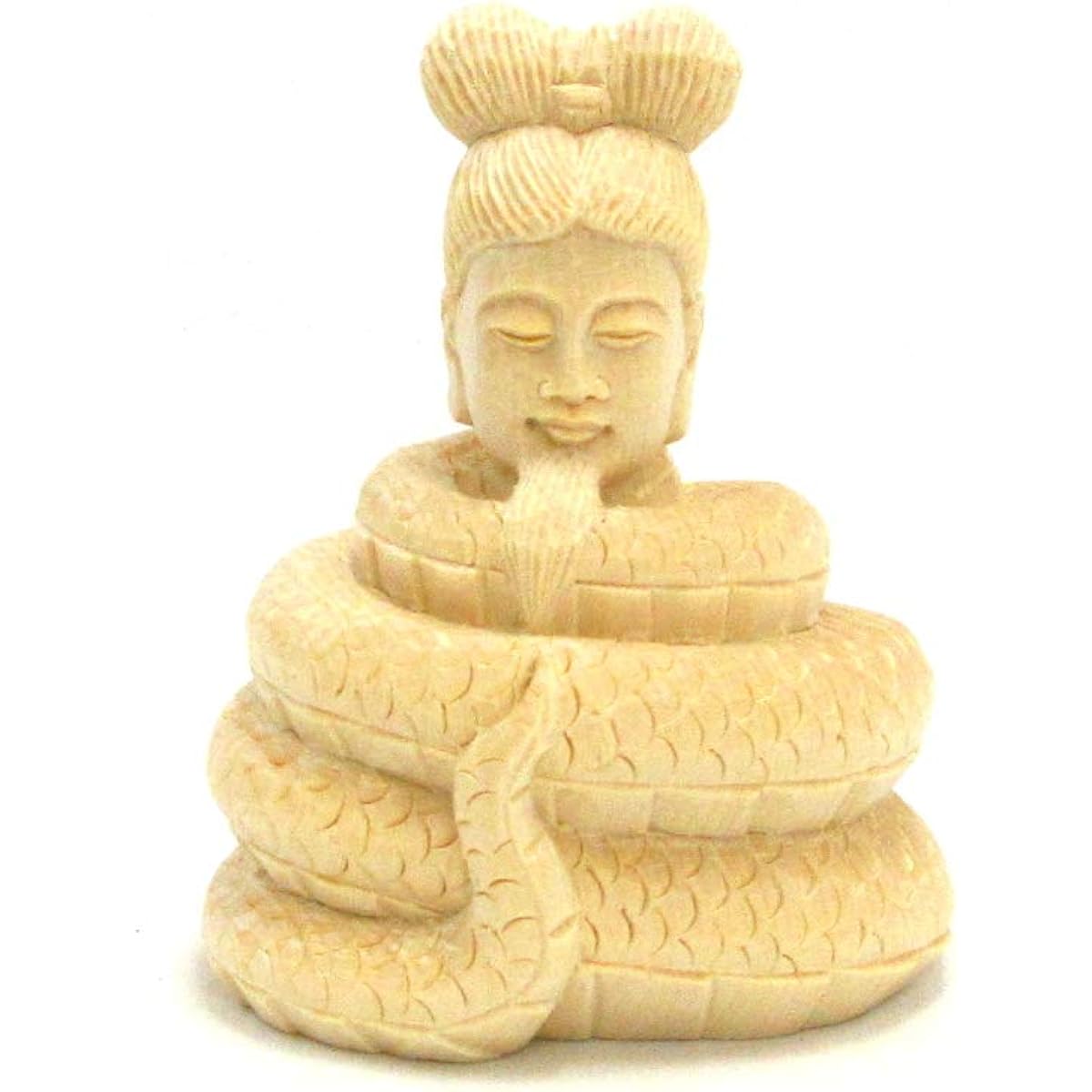 Kurita's special Buddha statue [Various Tenjin] Uga God Old Man Statue Main body only (total height 8.5 cm, width 7 cm, depth 6.5 cm) High quality wood carving made of cypress wood 14707