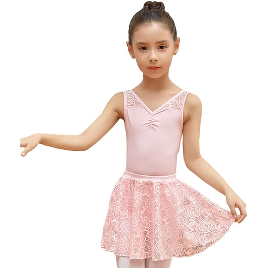 Manana ma37 Silkily 2way leotard skirt separate ballet kids junior girl with snaps
