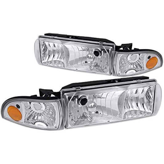 SPEC-D TUNING 2LCLH-IPA91-EU Chevrolet Inparis Capricis Crystal Chrome Headlight+Clear Corner Lamp