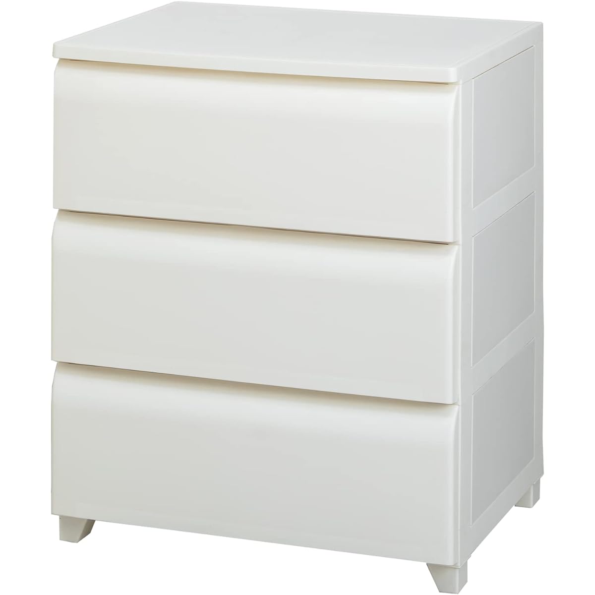 Heiwa Kougyou nodus wall chest wide 3 tiers made in Japan ivory approx. 54 x 42 x 66.5 cm