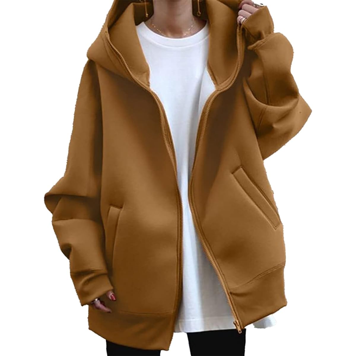 [Big Rough] Tops Parka Outerwear Big Silhouette High Neck Spring Over Long Length Fleece Lining Women's