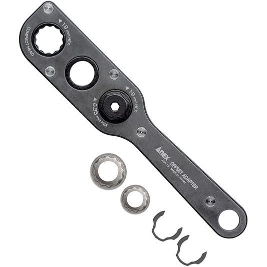 ANEX Offset Adapter Width across flats 19mm Socket set of 2 (17/19mm) AOA-19S1