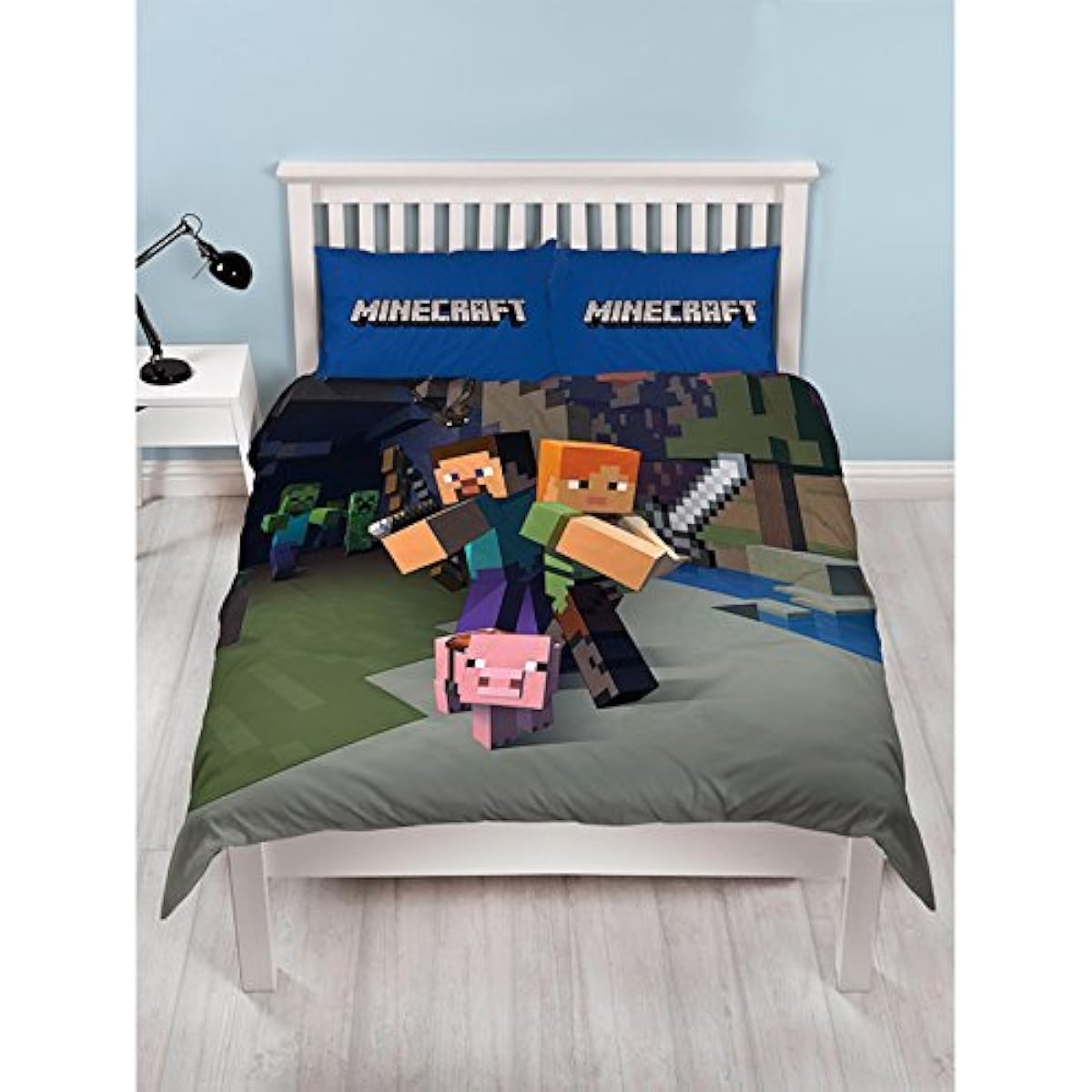 Minecraft Creeper Duvet Cover + Pillowcase Set Double 0926 [Parallel Import]