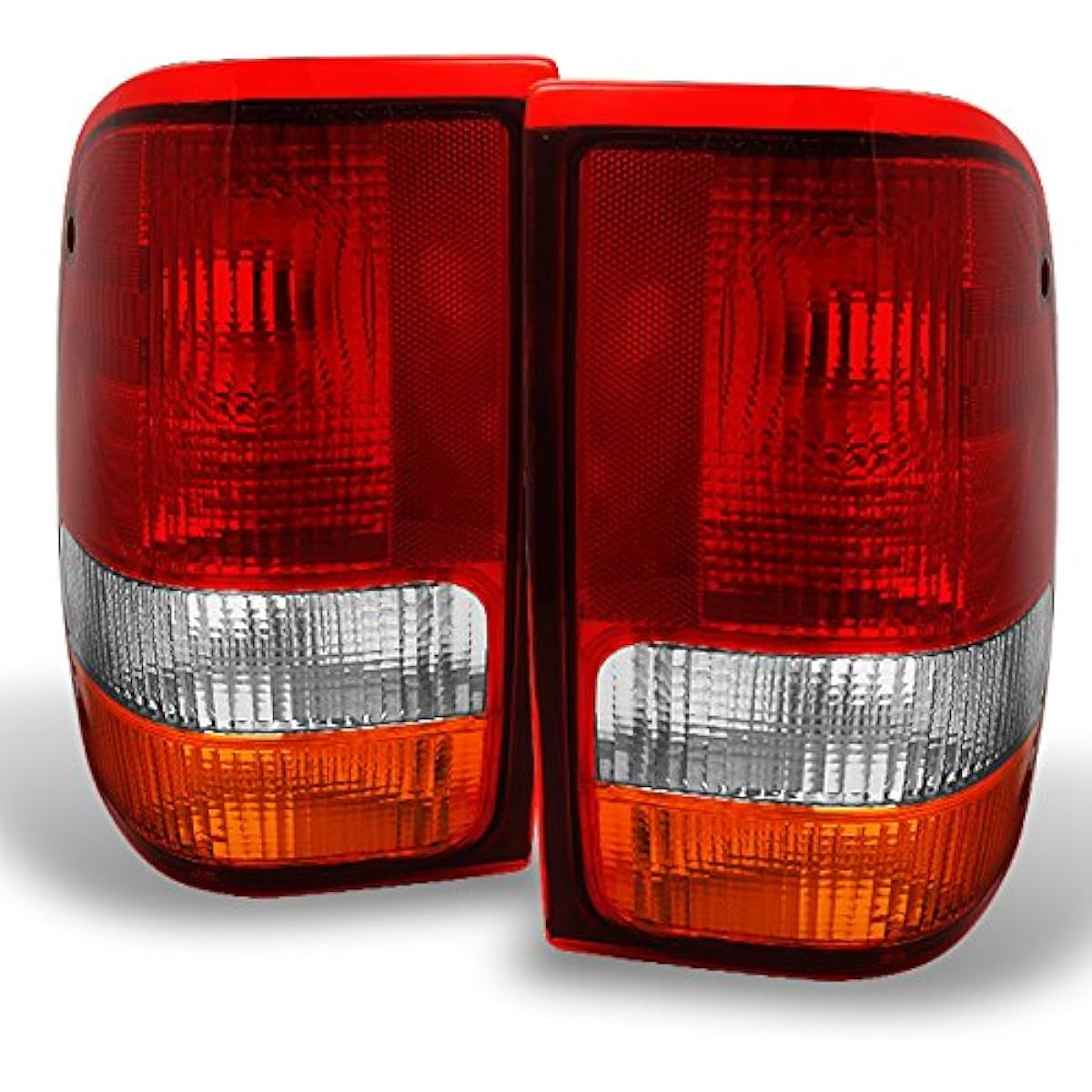 Ford Ranger Pickup for Truck Red Clear Cure Tail Light Brake Lamp Replacement Pair left and right