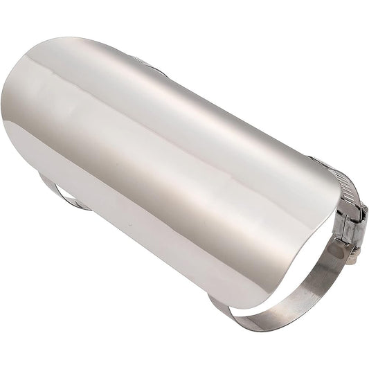 Daytona Motorcycle Muffler Guard Compatible with φ40-55 Stainless Steel Buffed Heat Guard Plain 68315