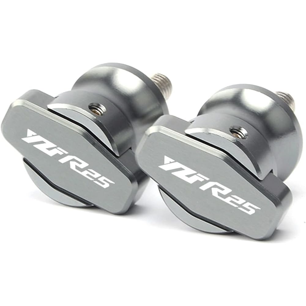 DEMUR Motorcycle CNC Accessories Frame Stand 6mm Screw Slider Swingarm Spool Slider M6 Yamaha YZF-R25 YZFR25 2015-2020 2021 Swingarm Slider Spool (Size: Titanium)