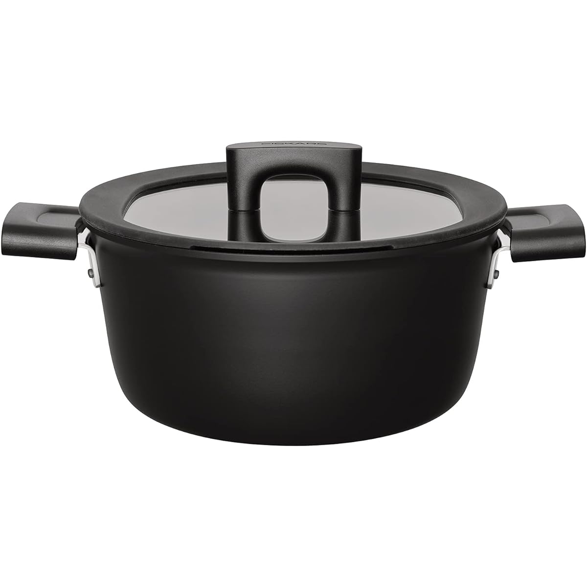 [Regular Imported Product] FISKARS Pot, IH Compatible, Gas Compatible, 22cm Casserole (with Lid), Fluorine Treated, Non-Stick "Hard Face" 1052227