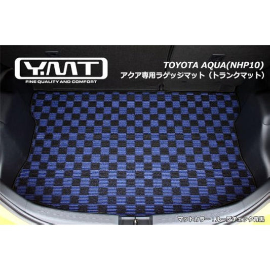 YMT Aqua NHP10 Luggage Mat Loop Check Blue Black AQUA-LUG-CHBL