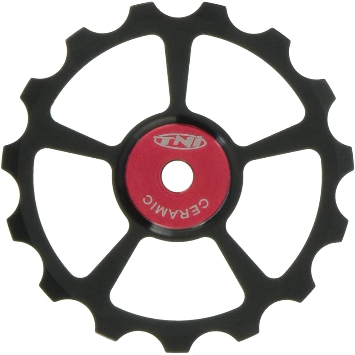 TNI Aluminum Ceramic Pulley 15T 1 Piece Red Medium
