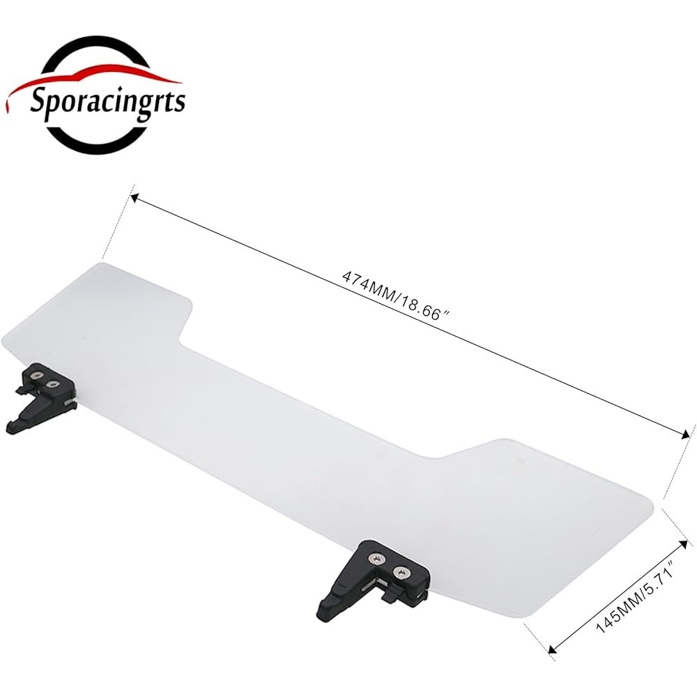 Sporacingrts Acrylic Aero Board, Windblocker, Transparent, Larger Than Regular Size, Compatible with ND Roadster, Abarth 124 Spider