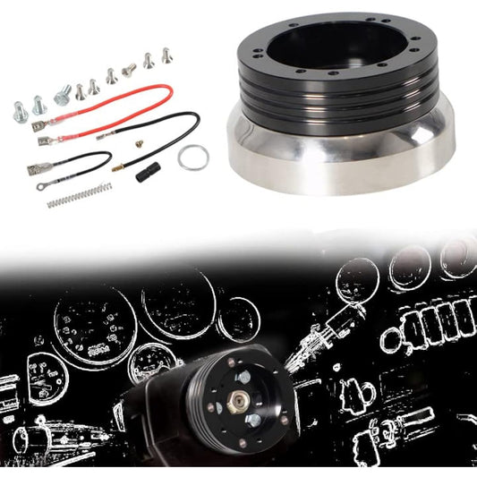 GSTP 5 & 6 Hole Billet Steering Wheel Hub Adapter Black