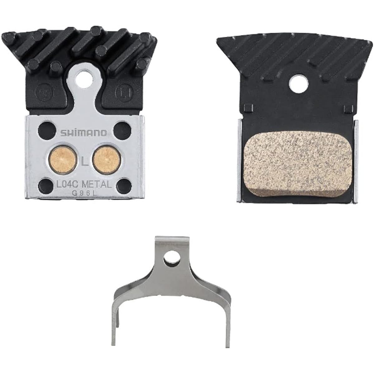 SHIMANO Repair Parts Disc Brake Pads L04C Metal with Fins 1 Pair IBPL04CMFA