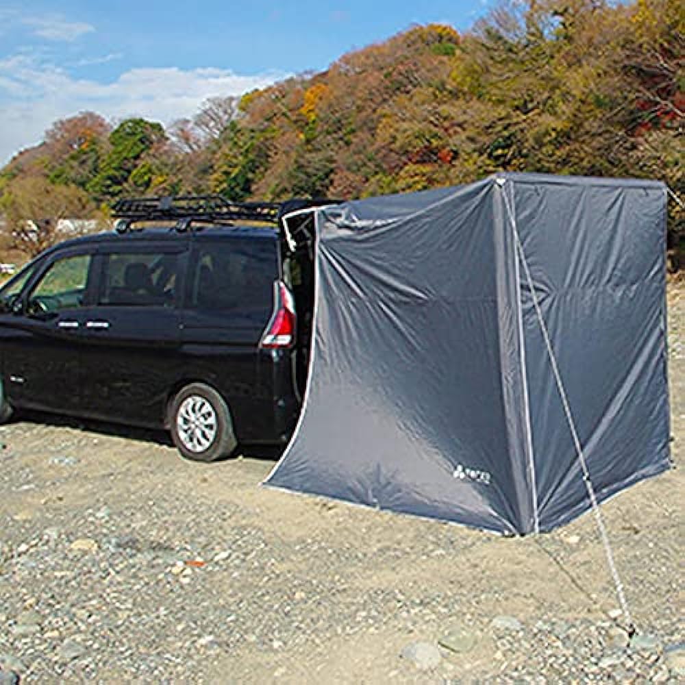 Terzo (by PIAA) Car Tarp, 1 Piece, Air Frame, Car Side Tarp, Black, Easy to Assemble, Air Pump Included, Installation Size: D2000mm x W2000mm x H2100mm, UV Protection, Water Repellent Finished, EA314