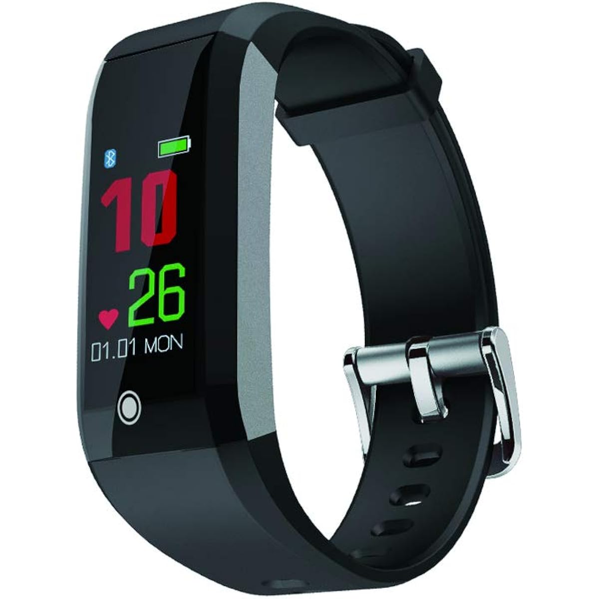 Kashimura KJ-176 Activity Tracker Band HR Black Dustproof and Waterproof IP67 Clock Measures Steps, Calories Burned, Heart Rate, Distance Traveled, etc.