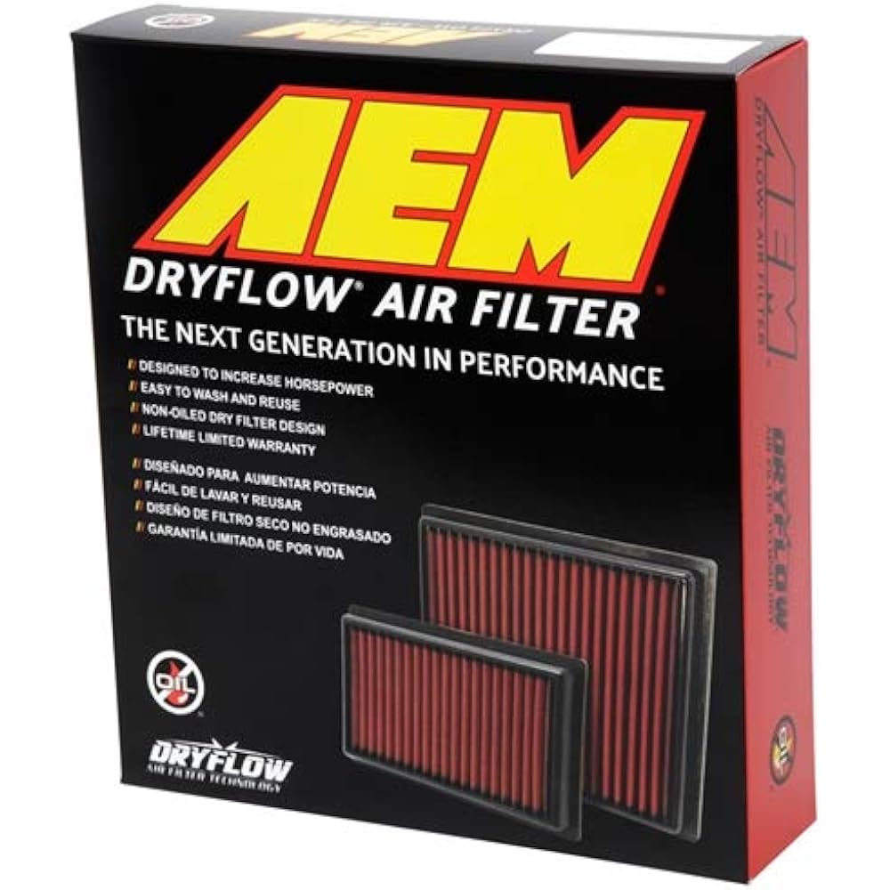 AEM 28-20443 Dry Flow Air Filter RX350/Sienna/Camry/ES350/L200/Triton/Fullback Red