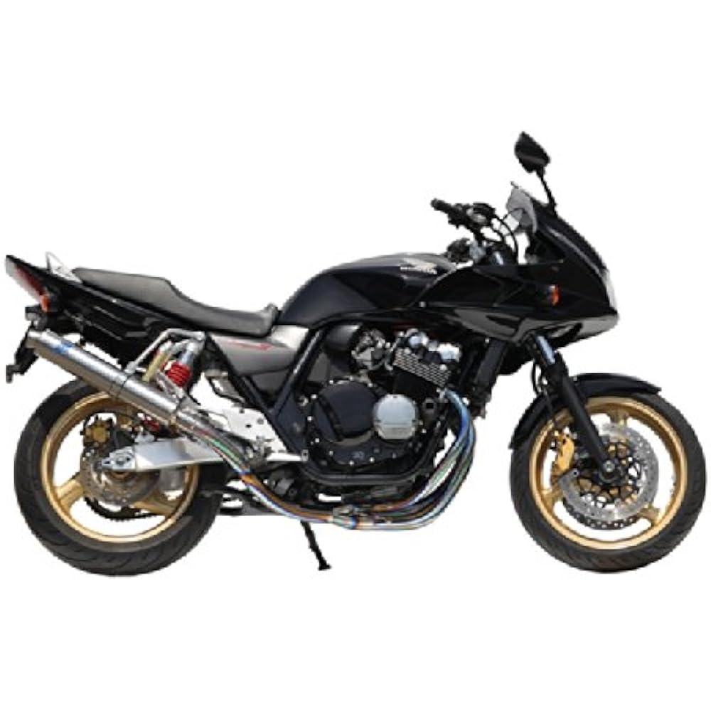 TSR (TSR) Full Exhaust Muffler E41 EX Pipe: Titanium/Silencer: Twill Carbon φ100×L: 480mm CB400SB[NC39] (99-06) CB400SF[NC39](99-06) 1800H-N39-E41