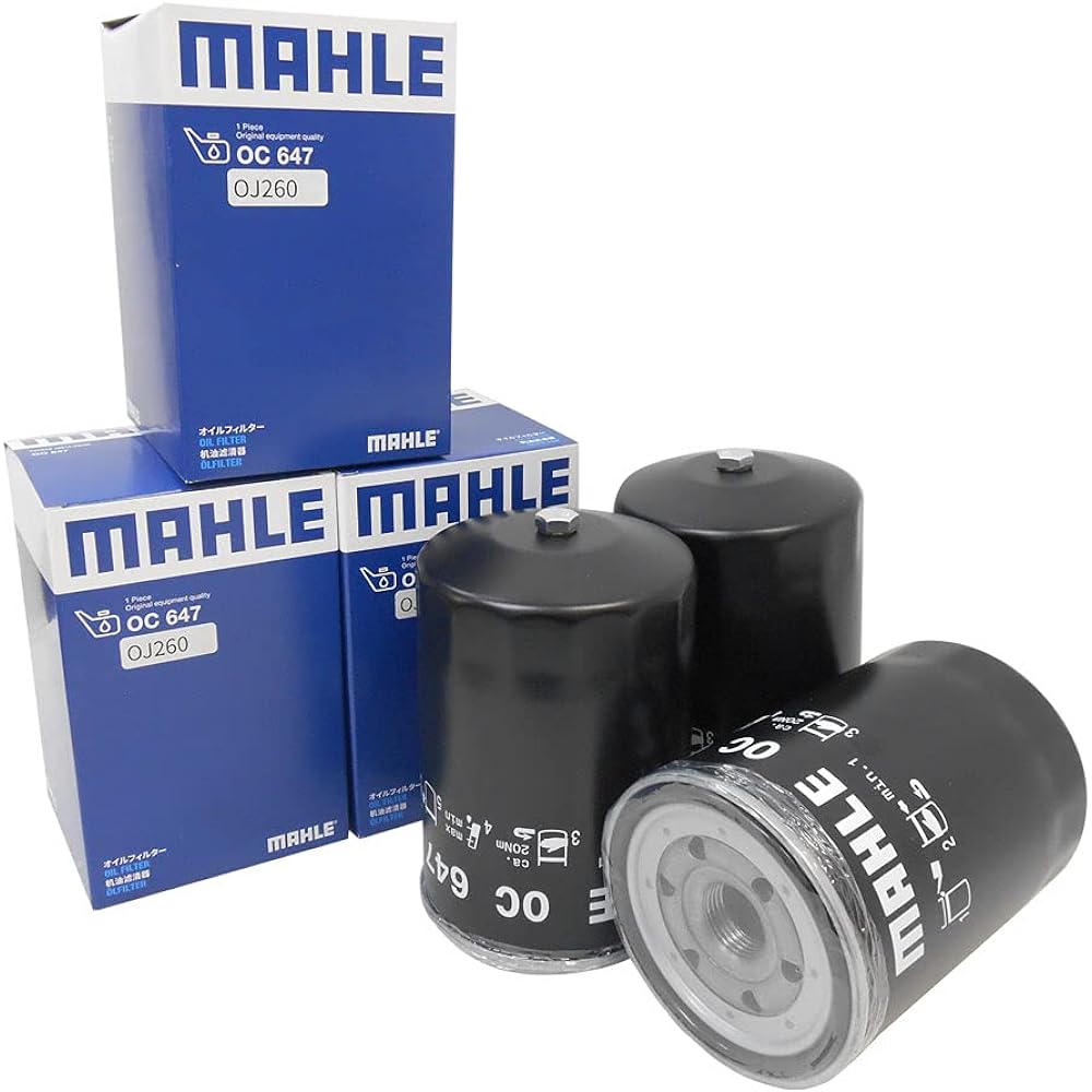 [Set of 3] MAHLE MAHLE Oil Filter Oil Element Hino Toyota Dutro Liesse Microbus Toyoace G25 Dyna 200 Coaster Microbus Quick Delivery OJ260 x 3 pcs 15613-E0080 S1560-72390 Manufactured by genuine filter manufacturer