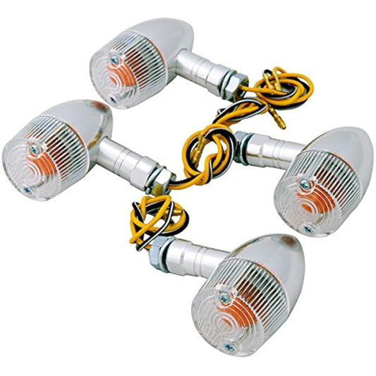 Turn Signal Motorcycle Aluminum Cannonball Type Set of 4 17349
