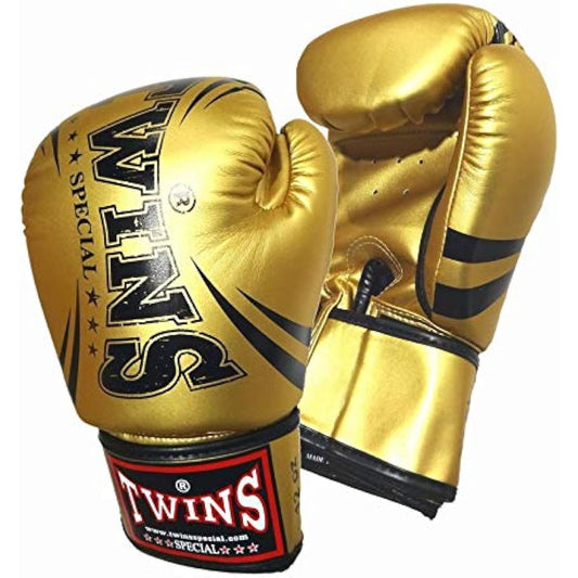 Twins Boxing Gloves PU Leather DM31 Gold