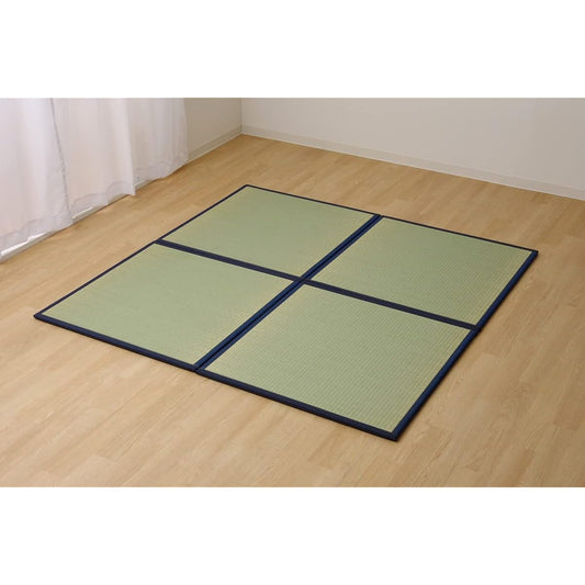 Ikehiko Igusa Tatami, Purely Domestic Made, Agura, Half Tatami, 9P, Navy, 82 x 82cm, 8321440