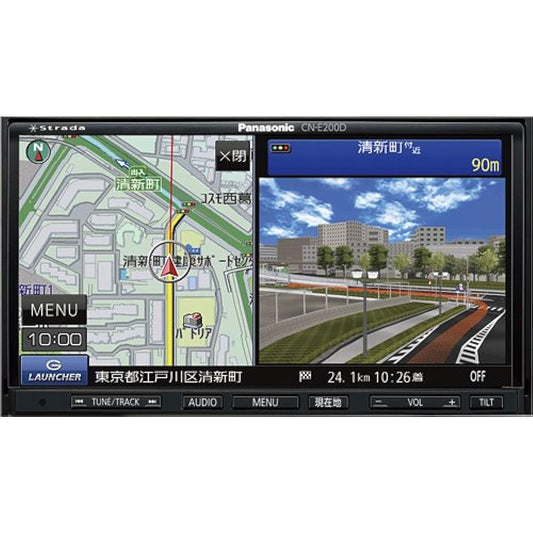 Panasonic 7V Wide VGA Monitor 2DIN AV System One Seg/CD Built-in SSD Car Navigation Station CN-E200D