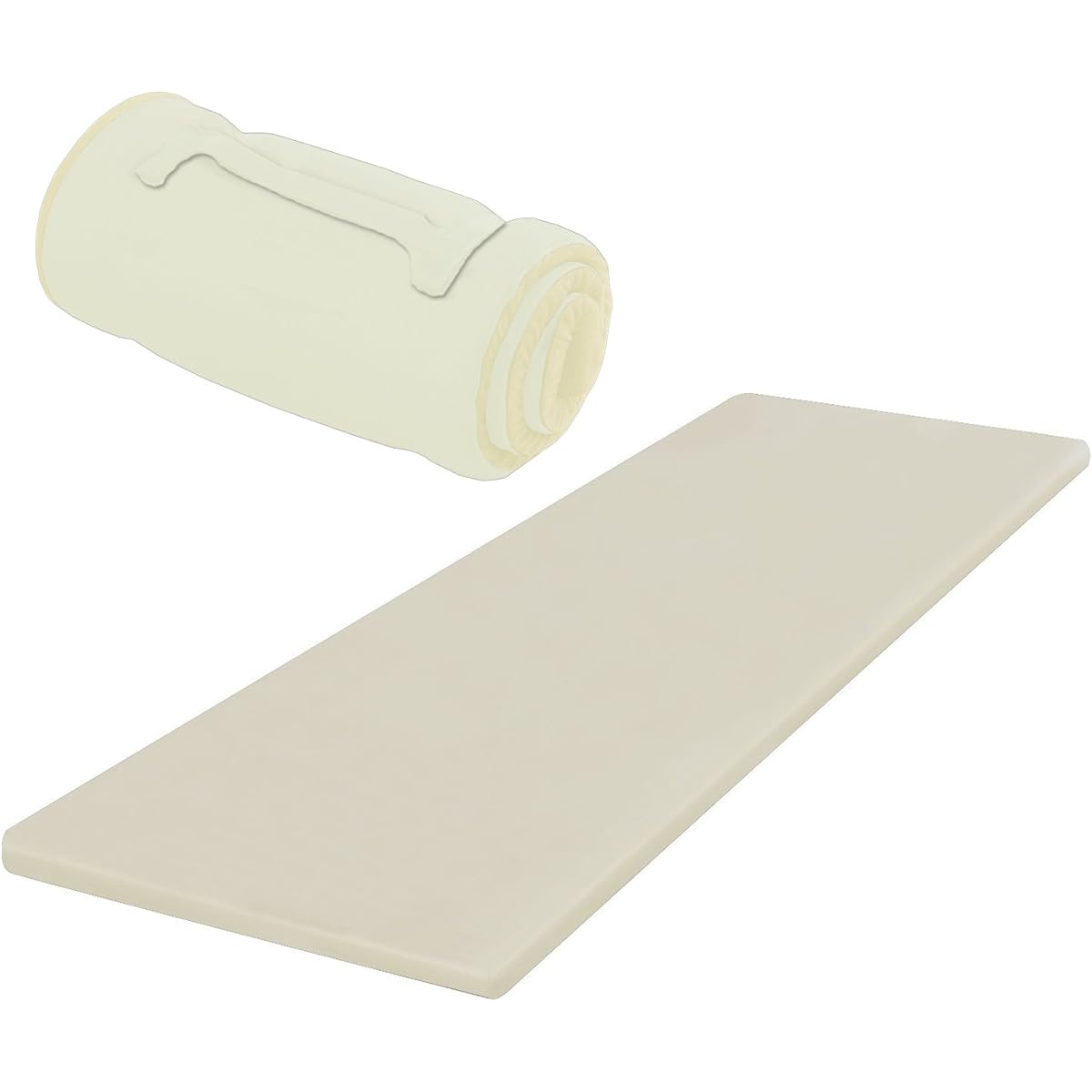 ottostyle.jp Memory Foam Multi Mattress 4cm Thick Brown/Creamy White [Memory Resilience 1cm + High Resilience 3cm] (Easy to roll up and store and carry!) Portable for sleeping on the floor, napping, disasters, sleeping in the car, mat