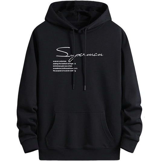 [ODFMCE] Men's Parka, Long Sleeve, Spring, Pullover, Loose, Cotton, Hooded, Stylish, Large Size