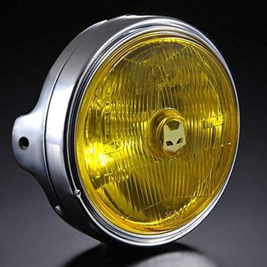 (Marshall) Headlight Marshall 889 Driving Lamp Full Kit Yellow Lens Plated Case KAWASAKI Kawasaki General Purpose