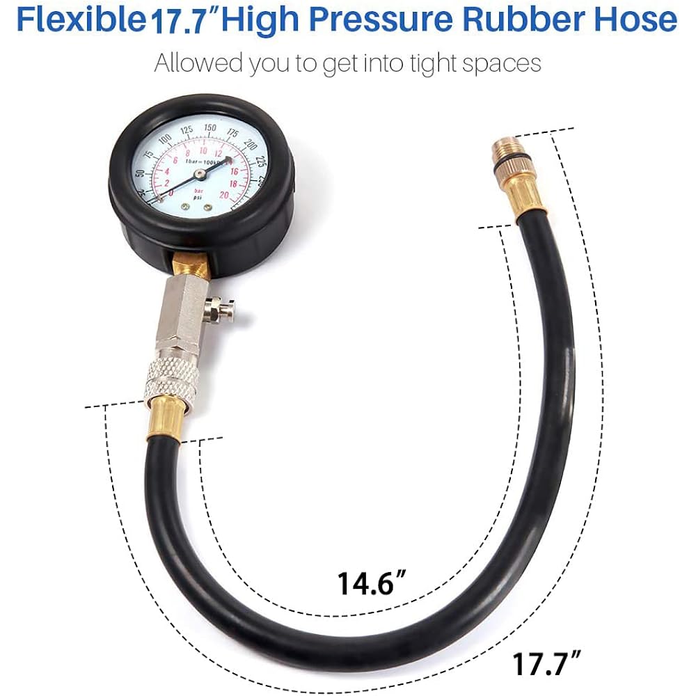 BETOOLL HW0130 8 Peace Gasoline Engine Engine Cylinder Compression Tester Kit Automobile Tool Gauge
