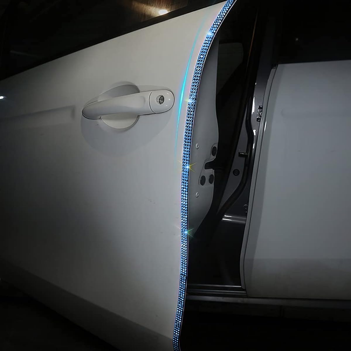 EING Door Edge Scratch Prevention Sticker Door Crystal Bumper Crystal Bumpering Protection Tape Rubber Strip Sticker Door Tector Door Tector Door Guard Door Protection 90cm/35.4 Inch 4 sets/Blue