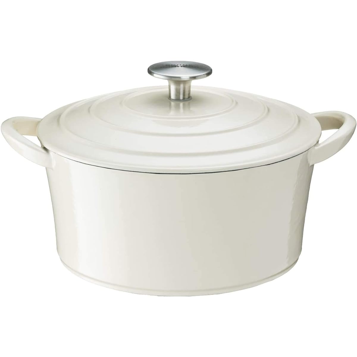 Ishigaki Two Handed Pot Iron Cast Bon Bonaire Cocotte Gas Fire IH Dual Use Ivory 20cm