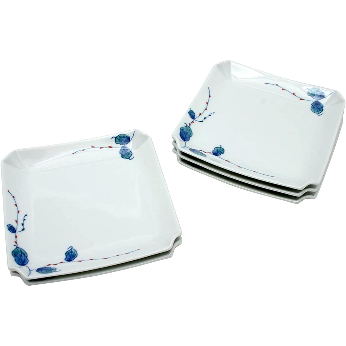 Arita Ware Matsuyuki Kiln Mizuhikigusa Square Plates Set 52637