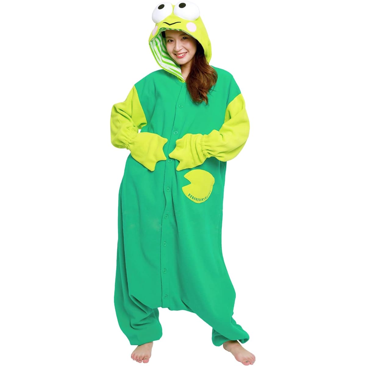 SAZAC Character Fleece Kigurumi One Size Fits Most Sanrio Kerokero Keroppi