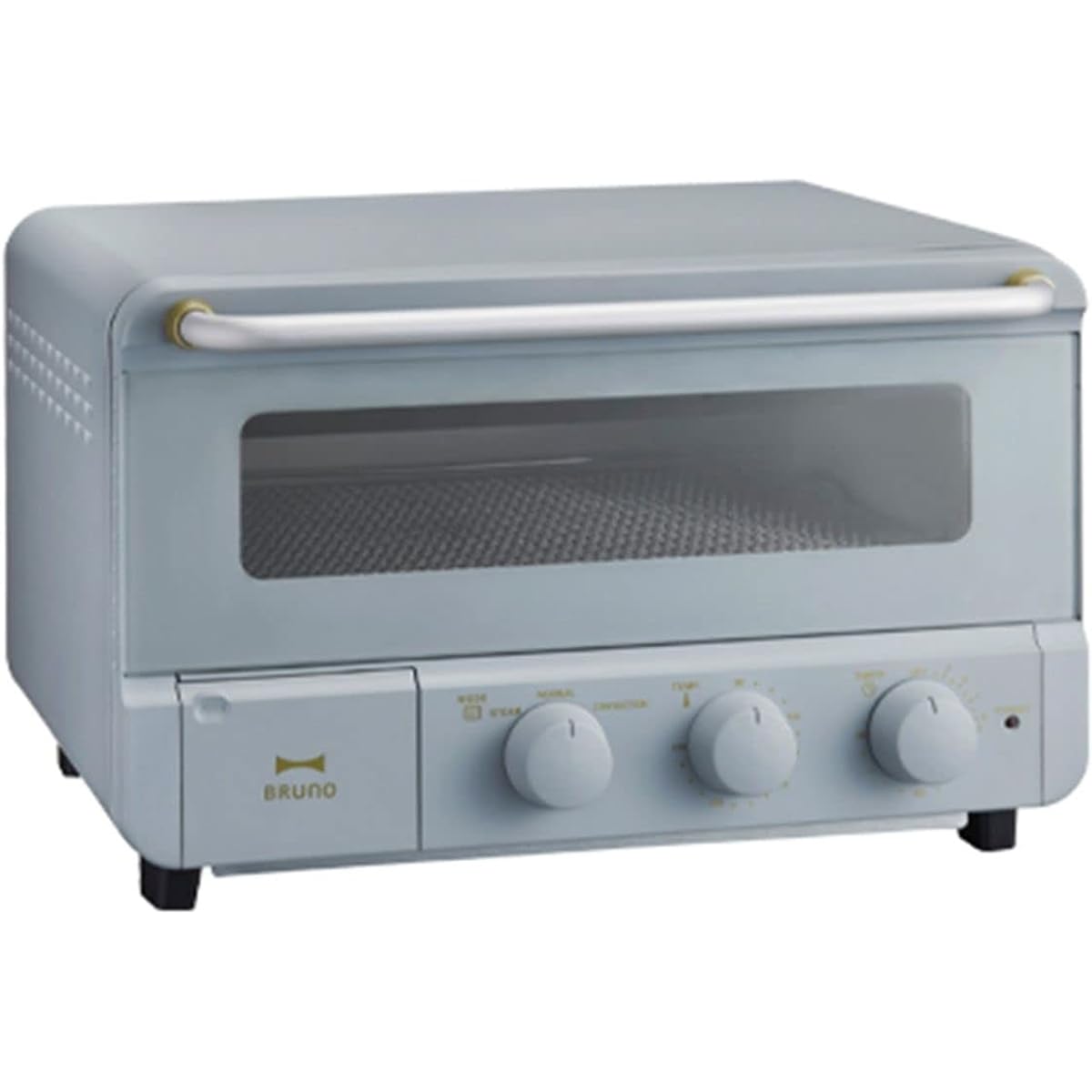 BRUNO Toaster 4 Pieces Popular Steam Function Temperature Adjustment Timer Celebration Moving New Life Wedding Gift Present Blue Gray Bruno Steam & Bake Toaster BOE067-BGY