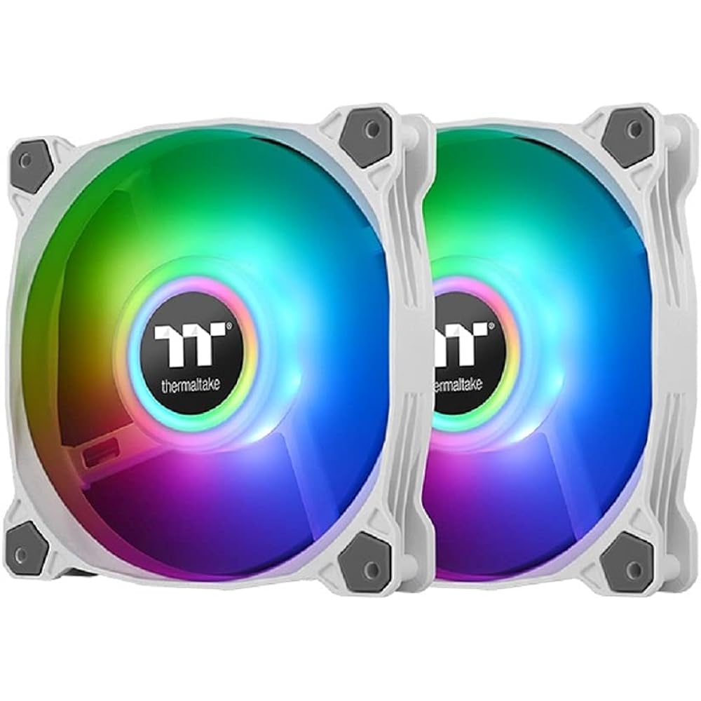 Thermaltake Pure Duo 12 ARGB White Set of 2 PC Case Fan 120mm CL-F097-PL12SW-A FN1466